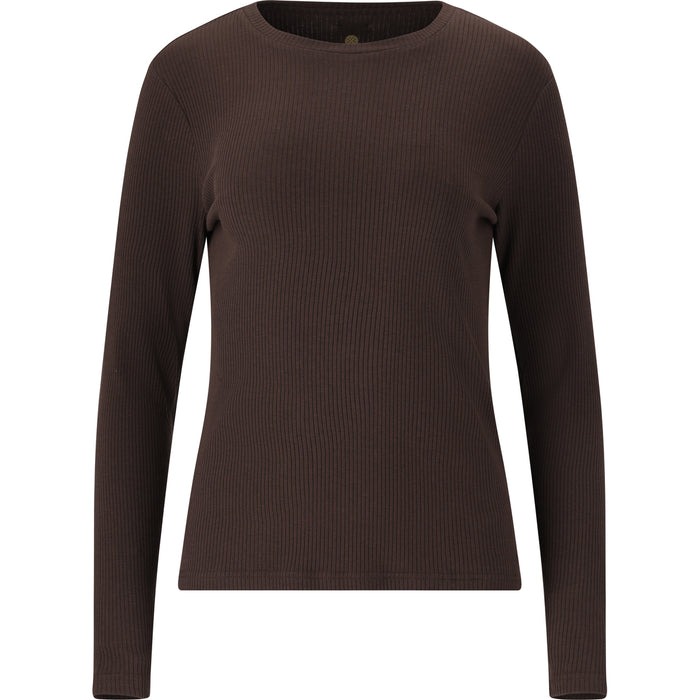 ATHLECIA Lankae W L/S Tee T-shirt 1294 Chocolate Torte