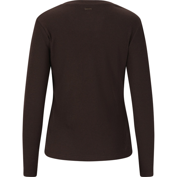 ATHLECIA Lankae W L/S Tee T-shirt 1294 Chocolate Torte