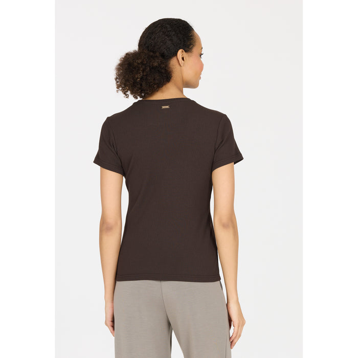 ATHLECIA Lankae W S/S Tee T-shirt 1294 Chocolate Torte