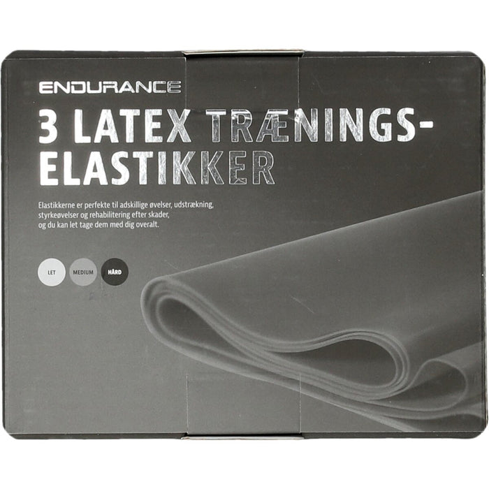 ENDURANCE Latex strap 3 pcs set Fitness equipment 8877 Various Grey