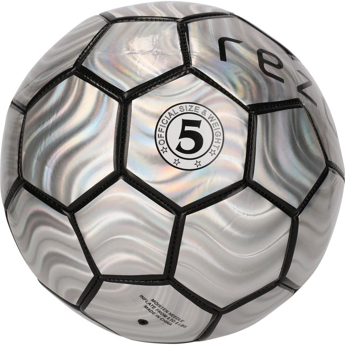 REZO Lazer Metallic Football Ball 1015 Silver