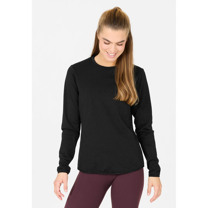 ENDURANCE Leah W Waffle Melange Loose Fit Tee Midlayer