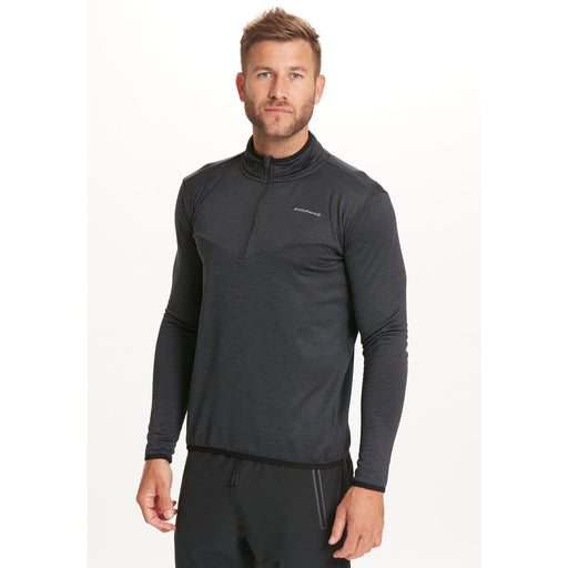 ENDURANCE Ledger M Waffle Melange Midlayer Midlayer 1001 Black