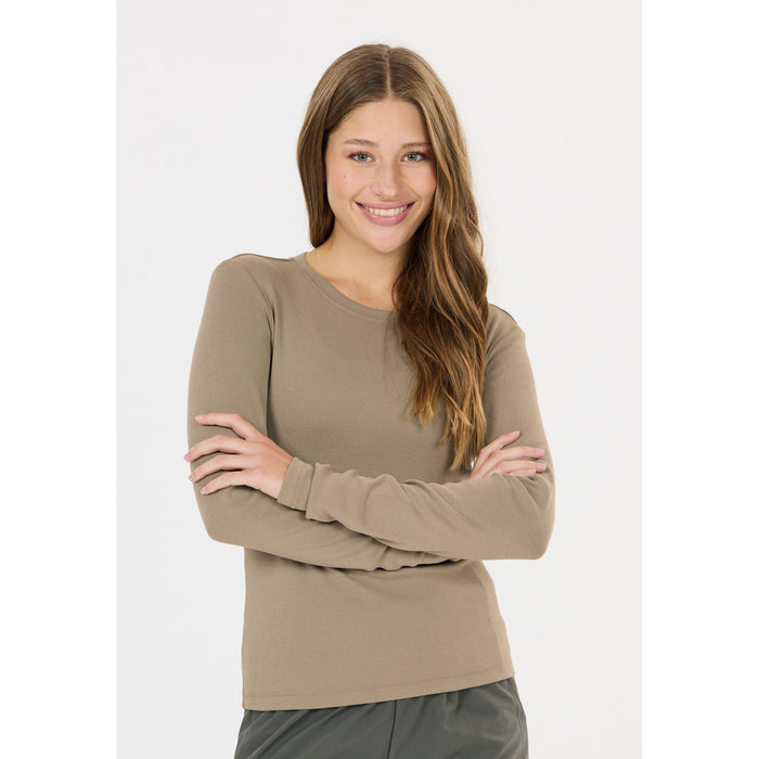 ATHLECIA Lenga W Rib L/S Tee T-shirt 1313 Laurel Oak