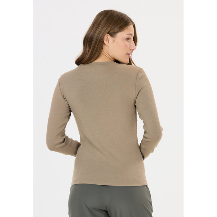 ATHLECIA Lenga W Rib L/S Tee T-shirt 1313 Laurel Oak