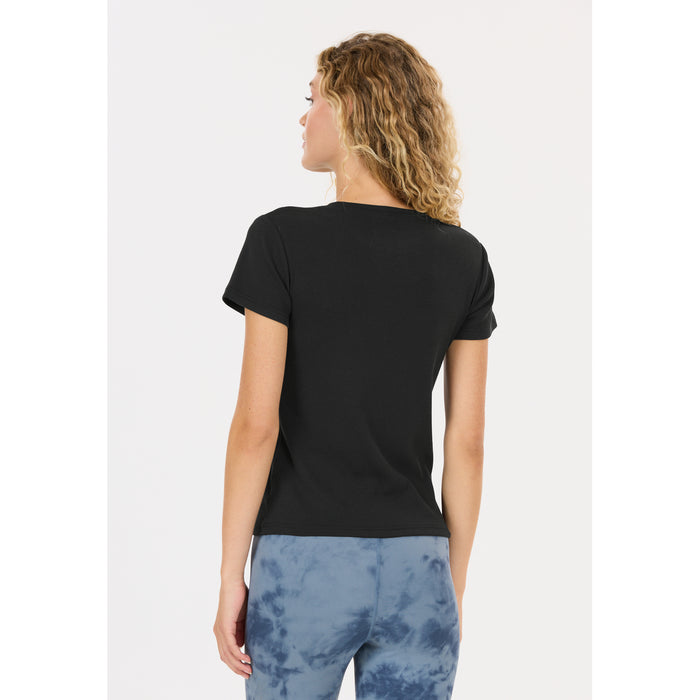ATHLECIA Lenga W Rib S/S Tee T-shirt 1001 Black