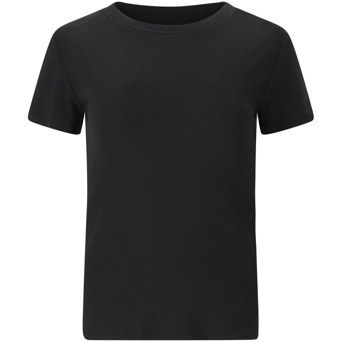 ATHLECIA Lenga W Rib S/S Tee T-shirt 1001 Black
