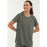 ATHLECIA Lizzy W Slub S/S Tee T-shirt 3130 Desert Green