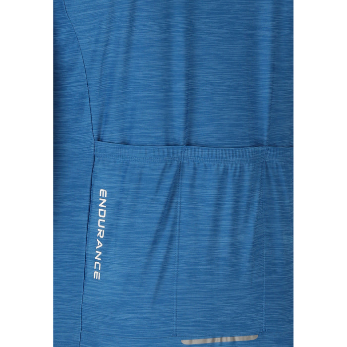 ENDURANCE Logan M Cycling/MTB Melange SS Jersey Cycling Shirt 2199 Vallarta Blue