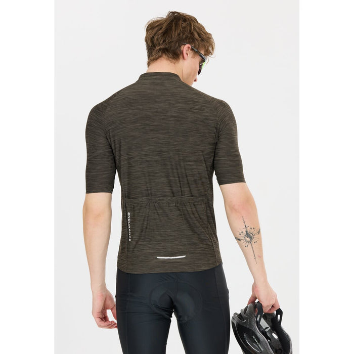 ENDURANCE Logan M Cycling/MTB Melange SS Jersey Cycling Shirt 1071 Black Ink