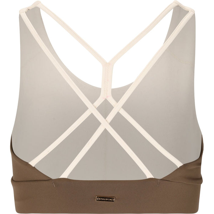 ATHLECIA Lris W Color Block Bra Sports Bra 3107 Walnut