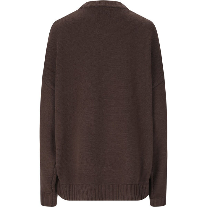 ATHLECIA Lyda W Knitted Crew Neck Knit 1294 Chocolate Torte