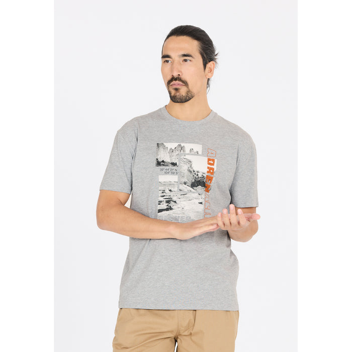 CRUZ Maliko M Printed S/S T-Shirt T-shirt 1005 Light Grey Melange