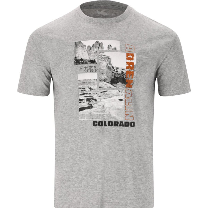 CRUZ Maliko M Printed S/S T-Shirt T-shirt 1005 Light Grey Melange