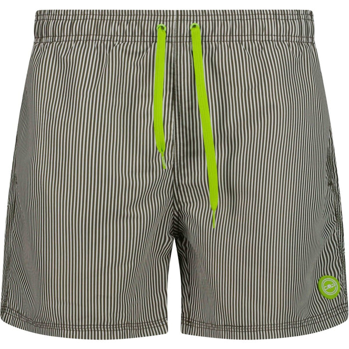CMP Man Beach Shorts Striped Shorts 18EV Oil Green-Bianco