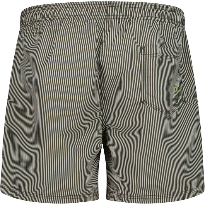 CMP Man Beach Shorts Striped Shorts 18EV Oil Green-Bianco