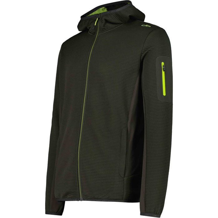 CMP Man Jacket Hybrid Fix Hood Jacket F963 Pine