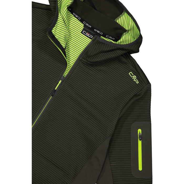 CMP Man Jacket Hybrid Fix Hood Jacket F963 Pine