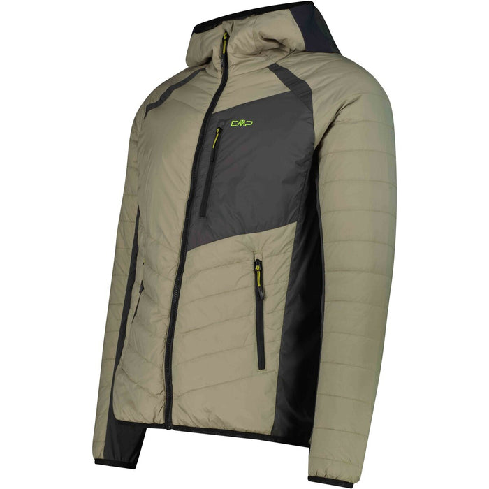 CMP Man Jacket Hybrid Fix Hood Jacket E663 Sage