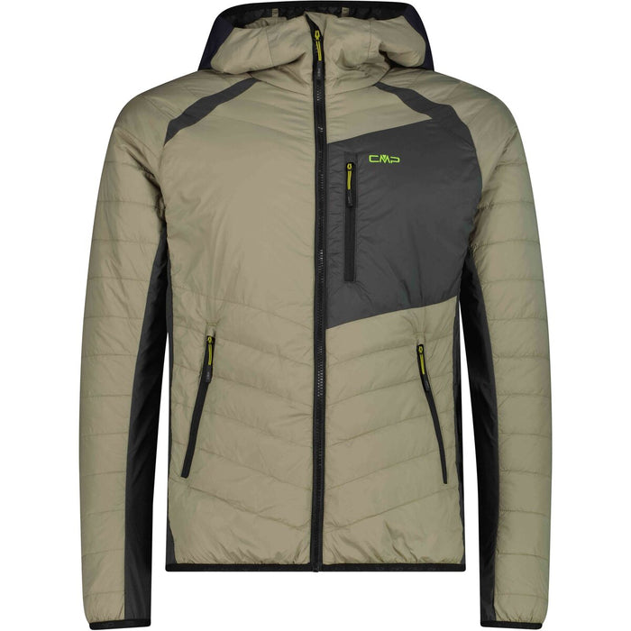 CMP Man Jacket Hybrid Fix Hood Jacket E663 Sage