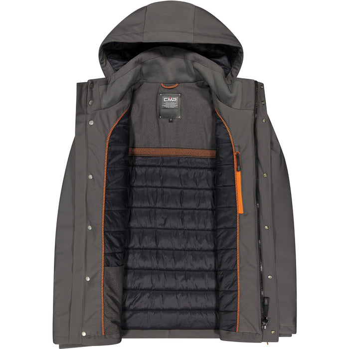 CMP Man Jacket Snaps Hood Jacket E910 Dust