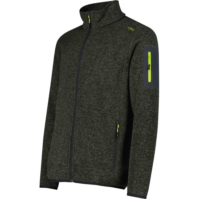 CMP Man Knit Fleece Jacket Fleece 04FV Pine-Lighter
