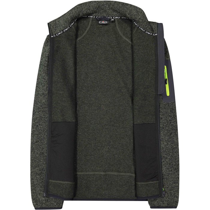 CMP Man Knit Fleece Jacket Fleece 04FV Pine-Lighter