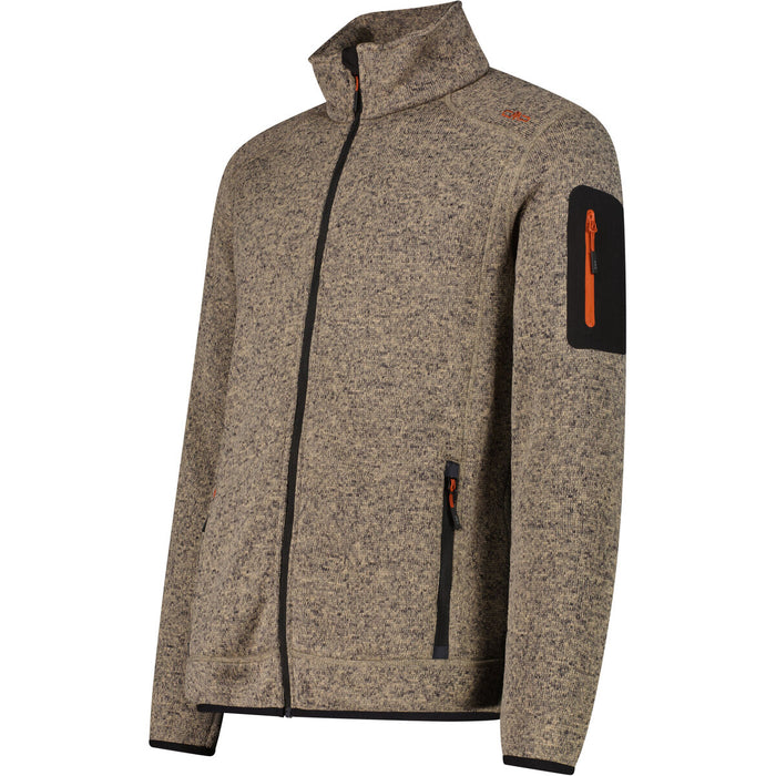 CMP Man Knit Fleece Jacket Fleece 04PZ Teak-Antracite