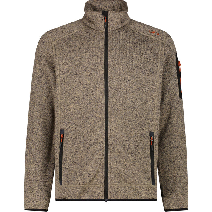 CMP Man Knit Fleece Jacket Fleece 04PZ Teak-Antracite