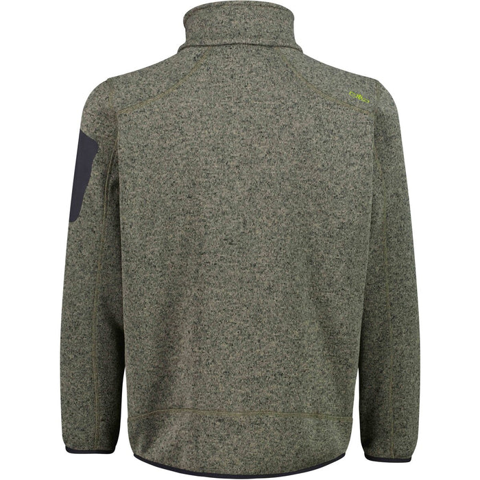 CMP Man Knit Fleece Jacket Fleece 05EV Sage-Nero
