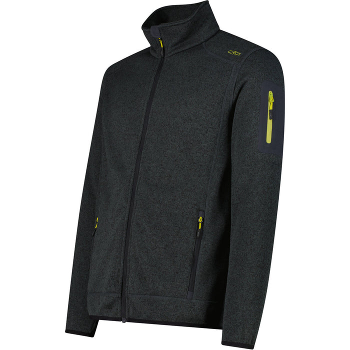 CMP Man Knit Fleece Jacket Fleece 07FZ Jungle-Antracite