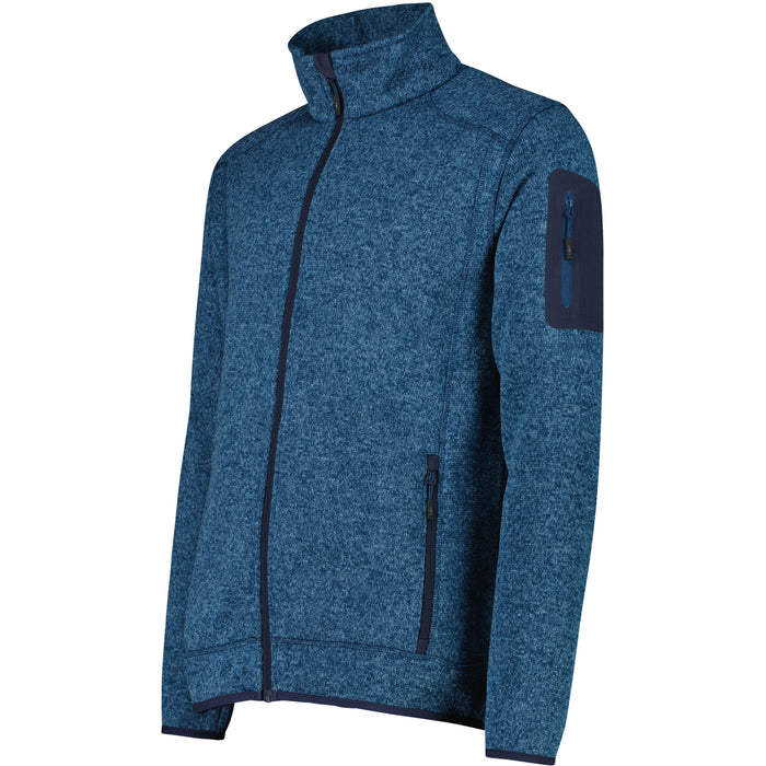 CMP Man Knit Fleece Jacket Fleece 07LT Ocean-B. Blue