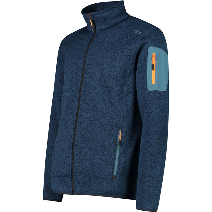 CMP Man Knit Fleece Jacket Fleece 09MR Bluesteel-Antracite