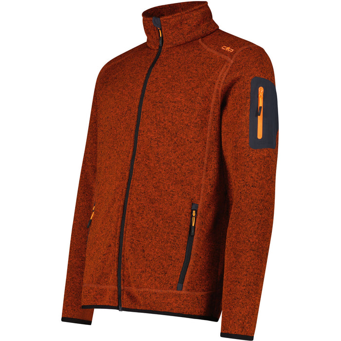 CMP Man Knit Fleece Jacket Fleece 11CZ Brick-Antracite