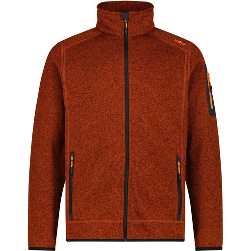 CMP Man Knit Fleece Jacket Fleece 11CZ Brick-Antracite