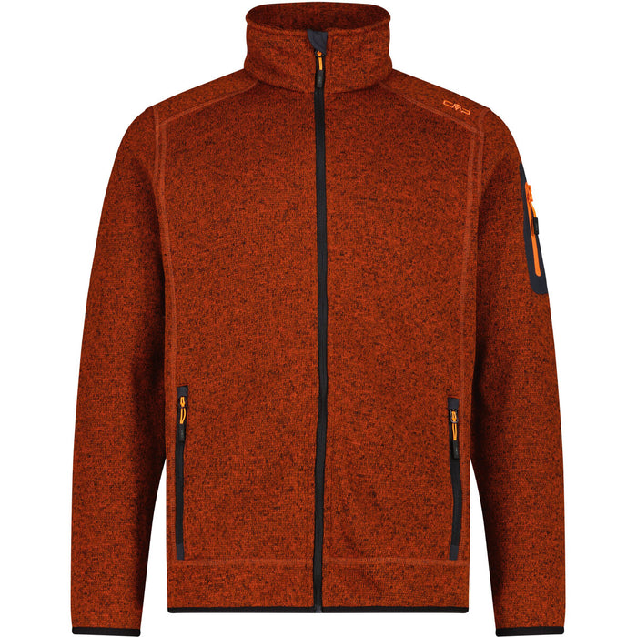 CMP Man Knit Fleece Jacket Fleece 11CZ Brick-Antracite