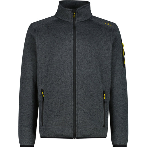CMP Man Knit Fleece Jacket Fleece 13UU Grey-Nero