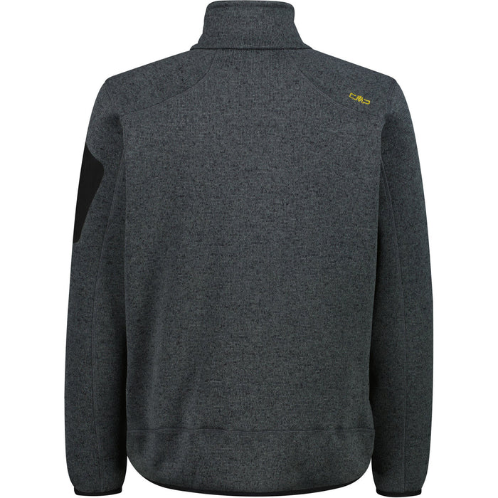 CMP Man Knit Fleece Jacket Fleece 13UU Grey-Nero