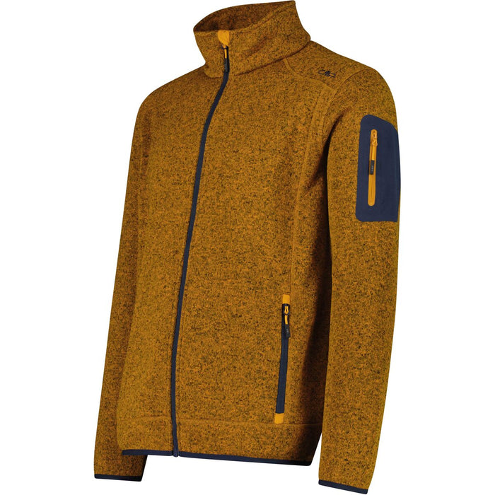 CMP Man Knit Fleece Jacket Fleece 15RV Curcuma-B. Blue