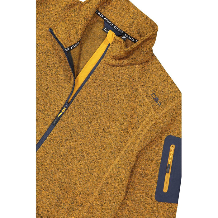 CMP Man Knit Fleece Jacket Fleece 15RV Curcuma-B. Blue