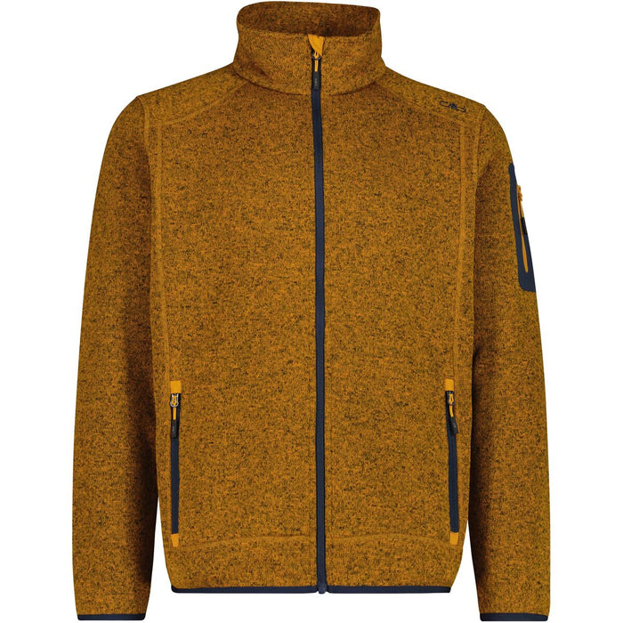 CMP Man Knit Fleece Jacket Fleece 15RV Curcuma-B. Blue