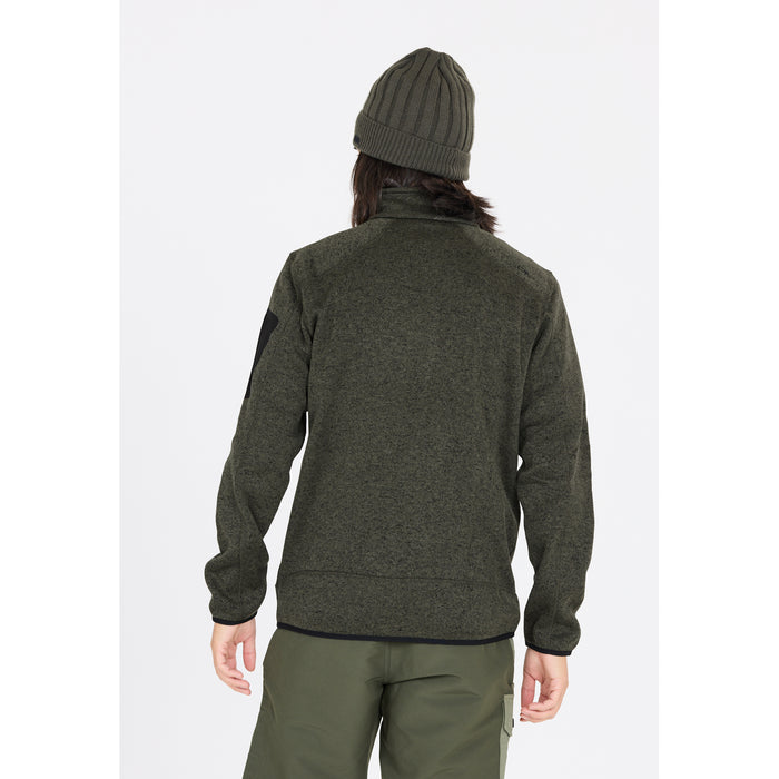 CMP Man Knit Fleece Jacket Fleece 20ES Olive-Nero