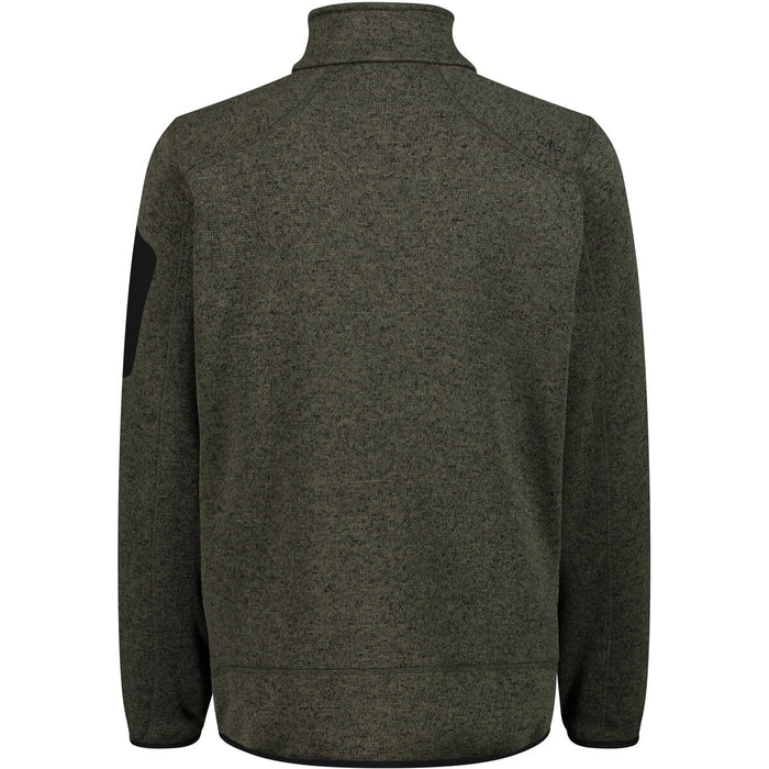 CMP Man Knit Fleece Jacket Fleece 20ES Olive-Nero