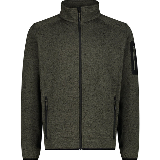 CMP Man Knit Fleece Jacket Fleece 20ES Olive-Nero