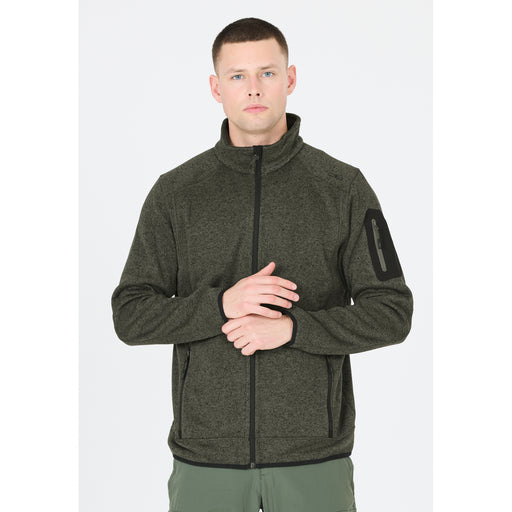 CMP Man Knit Fleece Jacket Fleece 20ES Olive-Nero