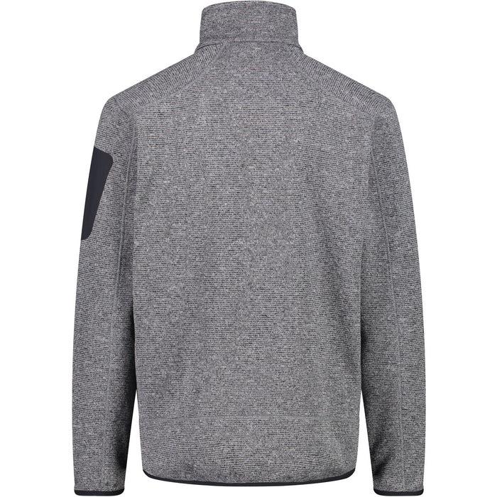 CMP Man Knit Fleece Jacket Fleece 31ZH Ice-Titanio-Nero