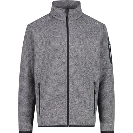 CMP Man Knit Fleece Jacket Fleece 31ZH Ice-Titanio-Nero