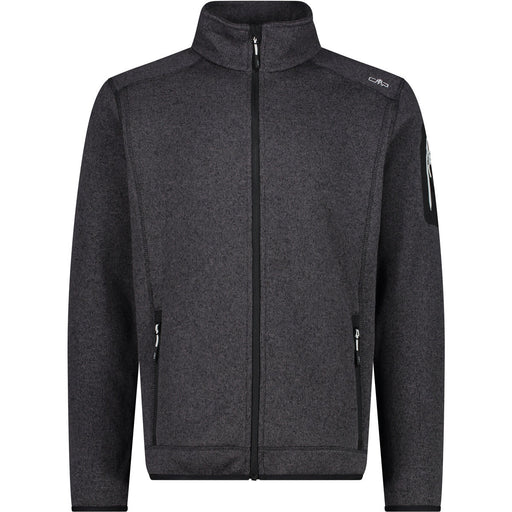 CMP Man Knit Fleece Jacket Fleece 44UE Nero-Glacier