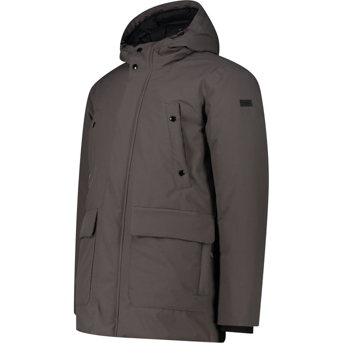 CMP Man Long Jacket Fix Hood Jacket E910 Dust