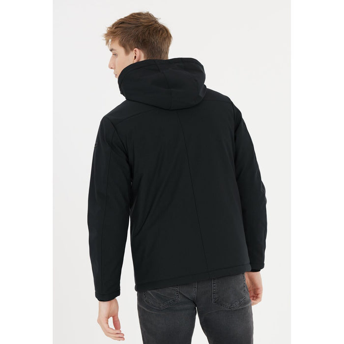 CMP Man Long Jacket Snaps Hood Jacket U901 Nero